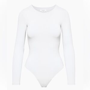 Babaton Contour Crewneck Bodysuit in White
